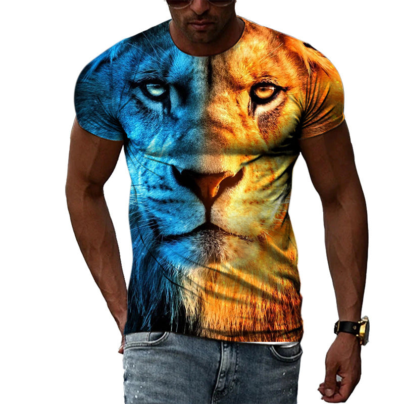 Mesh Cloth Not Hooded Cartoon Anime Men's T-shirt — side view