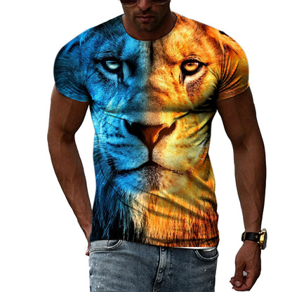 Mesh Cloth Not Hooded Cartoon Anime Men's T-shirt — side view