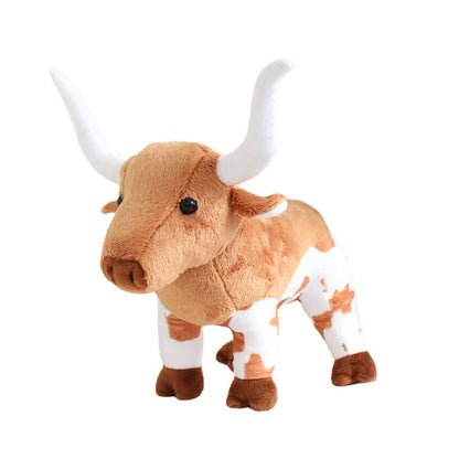 Simulation Longhorn Highland Cow Plush Doll Cartoon Animal — packaging