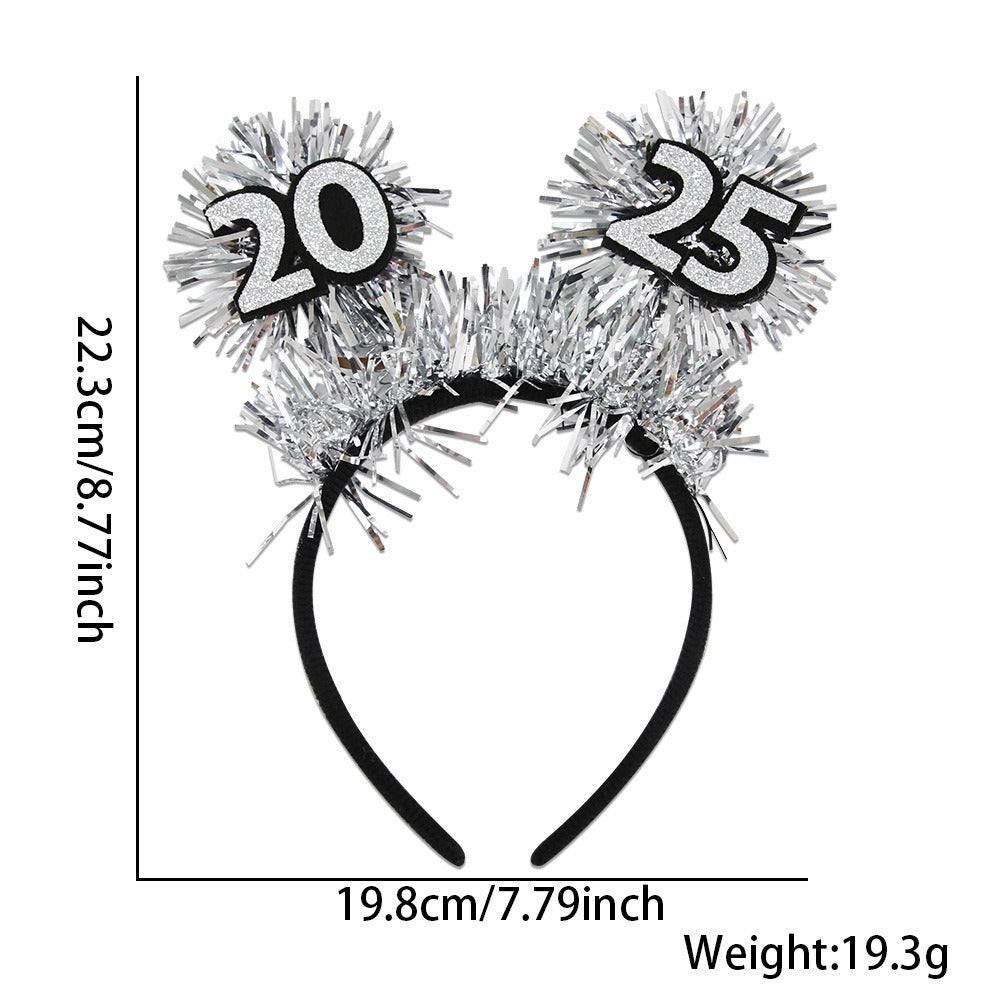 Happy New Year Headband Party Headband — side view