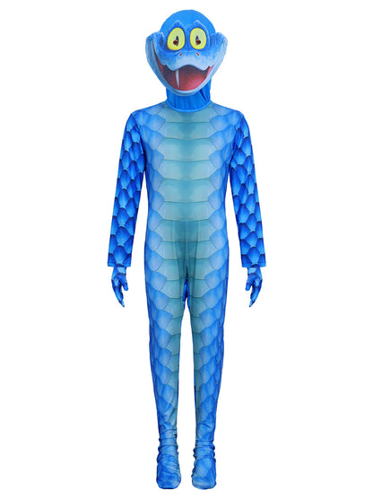 Zootopia 2 Snake Gary Cosplay Costume Blue Snake Jumpsuit For Kids And Adults Halloween Role-Playing Outfit