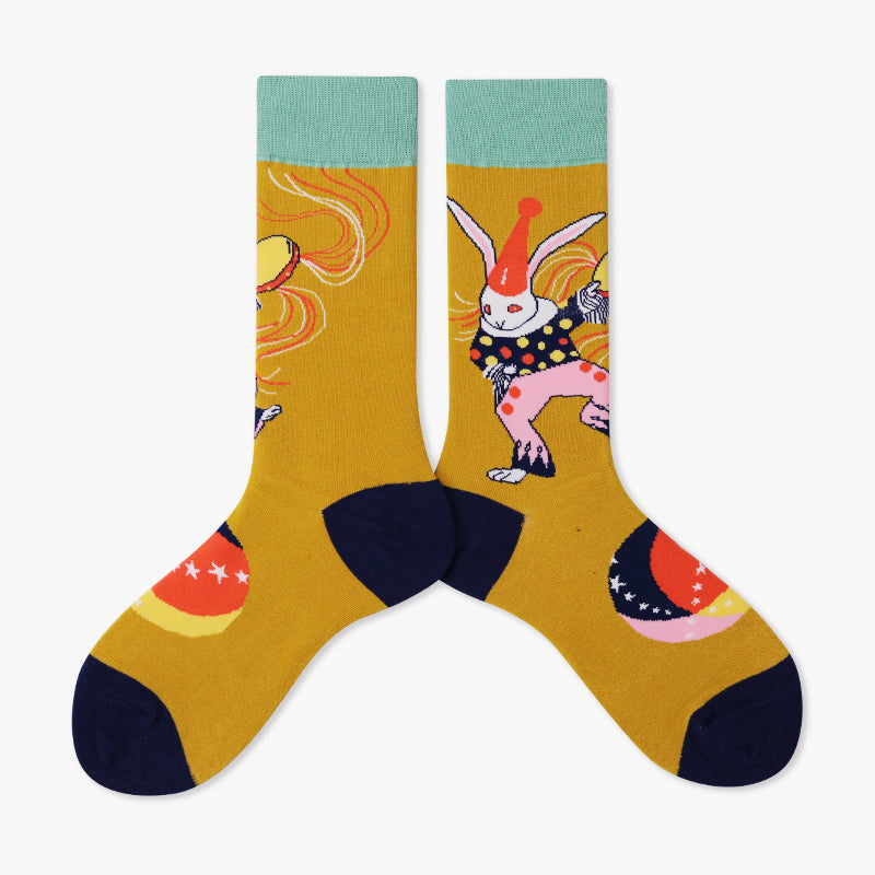 Cute Cotton Socks Women's Mid-tube Color | Magic Stories