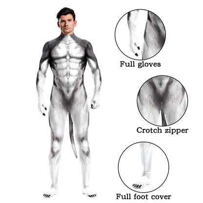 Halloween Bodysuits Zentai With Tail Animal | Magic Stories