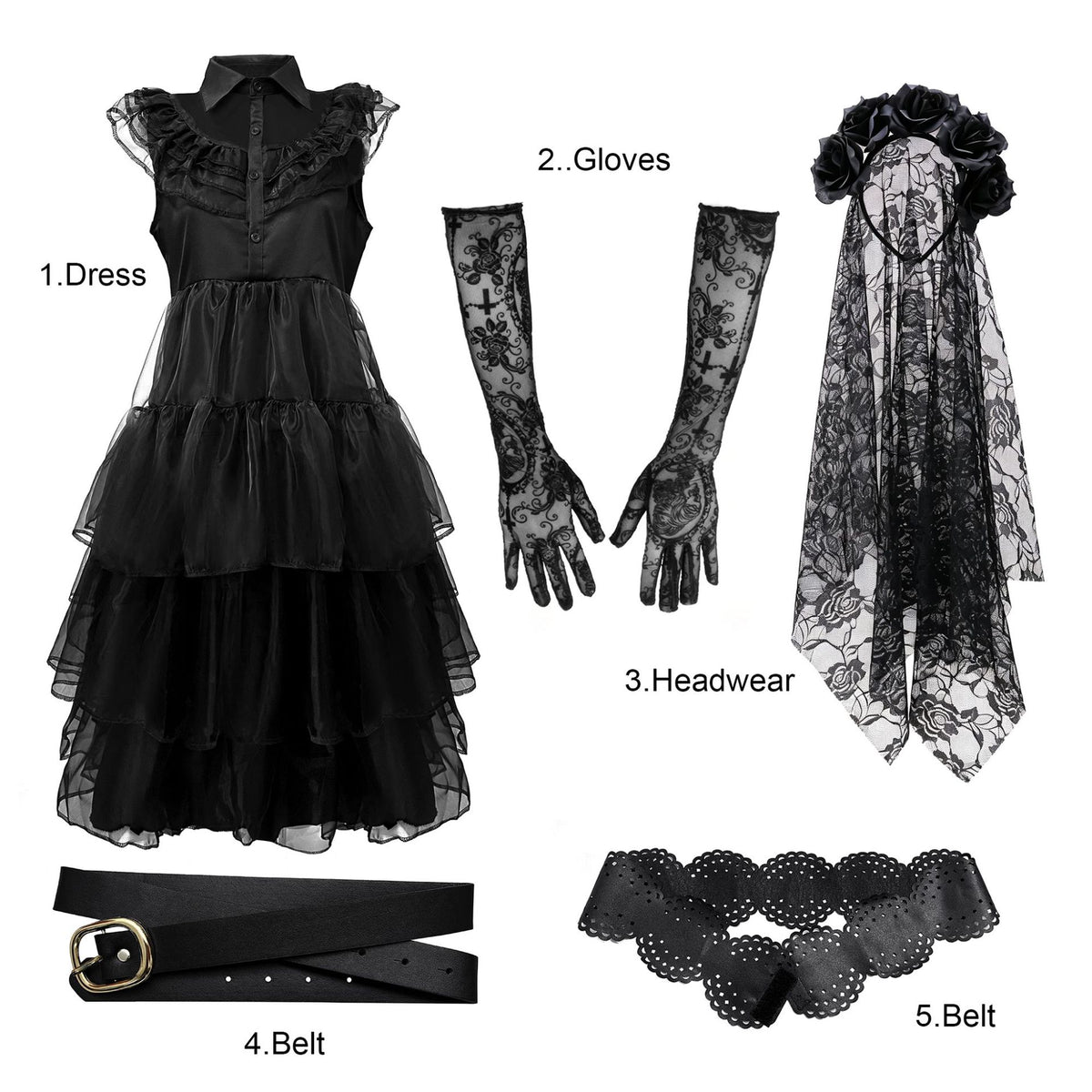 Black Mesh Gauze Cake Skirt Halloween Zombie | Magic Stories