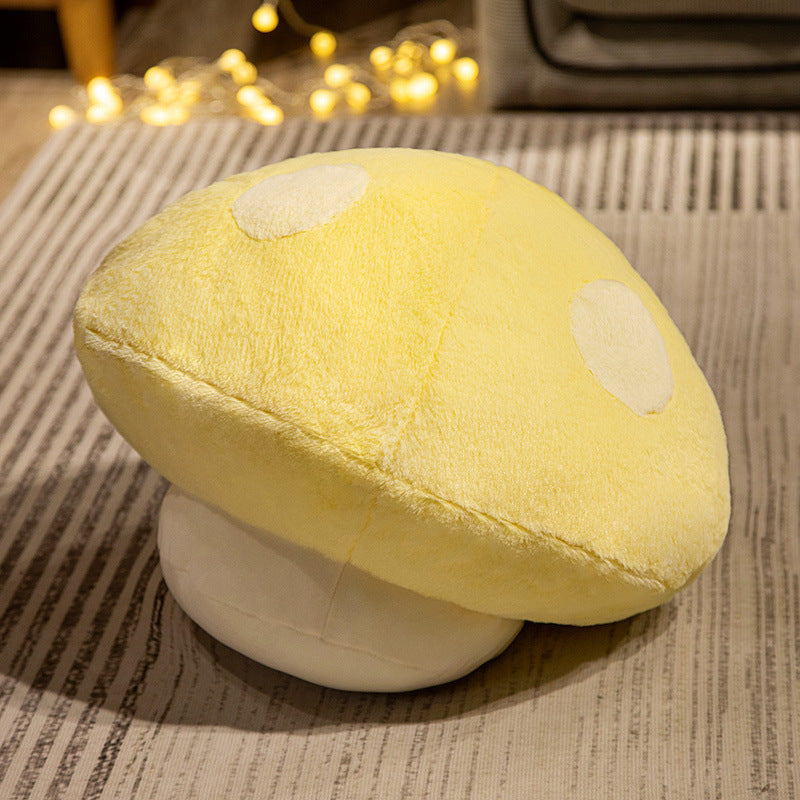 Home Plush Mushroom Shape Toy Doll — in use