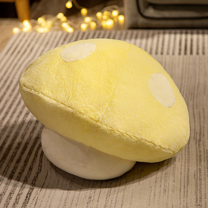 Home Plush Mushroom Shape Toy Doll — in use