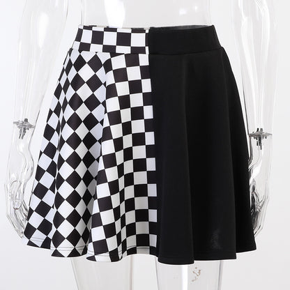 Skirt Gothic Plaid A Line Mini Skirts | Magic Stories