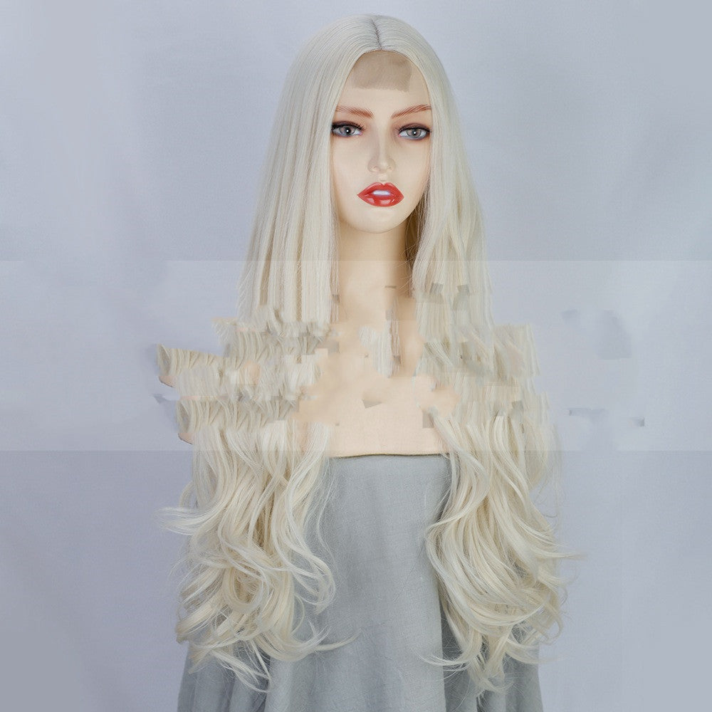 Long Lace Front Wig - Smooth Synthetic Cosplay Hair — detail