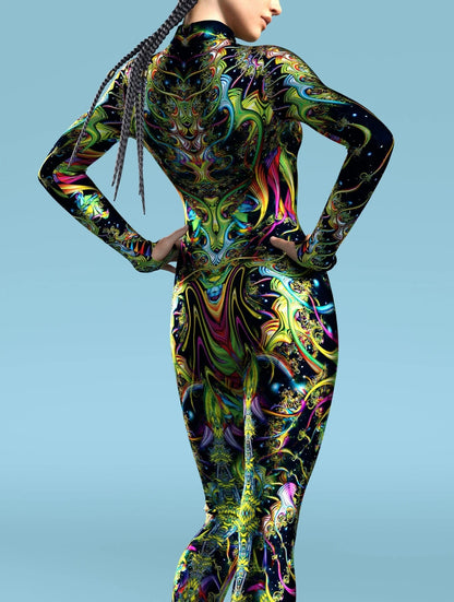Video Game Pattern Digital Printing Cosplay Cosplay Clothes Tight Jumpsuit — side view
