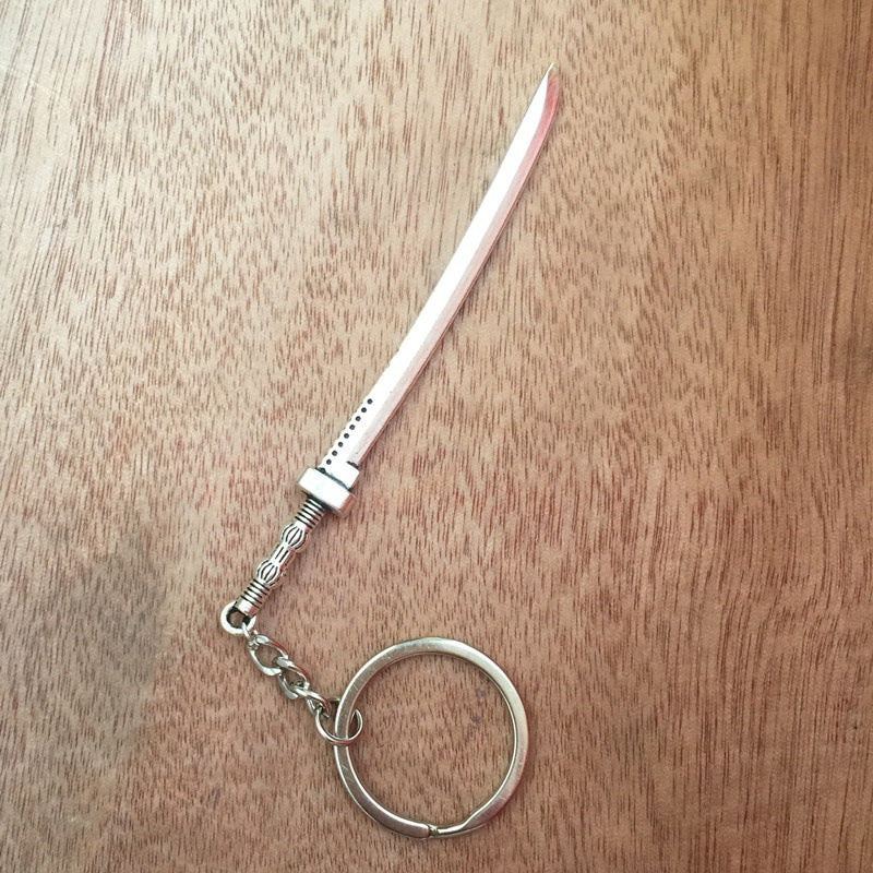 Zombie Katana Keychain Inspired By Samurai Sword Keychain — back view