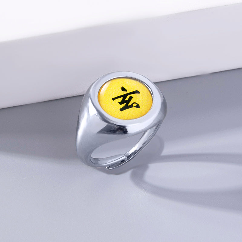Cosplay Anime Akatsuki Member Sign Ring — detail
