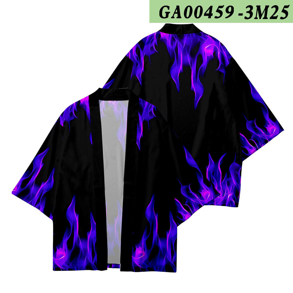 Summer Haori Kimono 3D Color Block Landscape | Magic Stories
