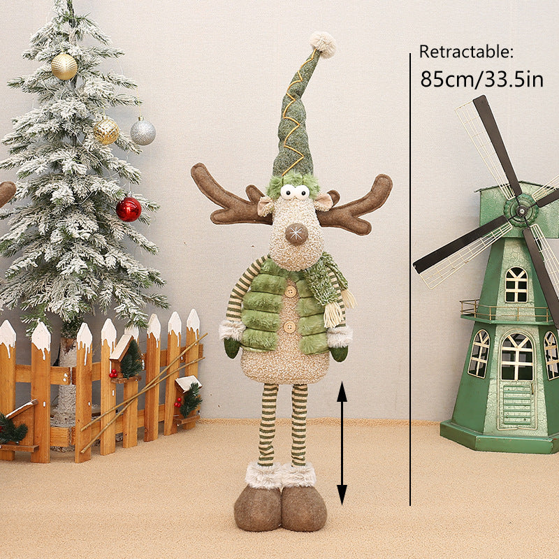 Green Fabric Long-nosed Reindeer Plush | Magic Stories