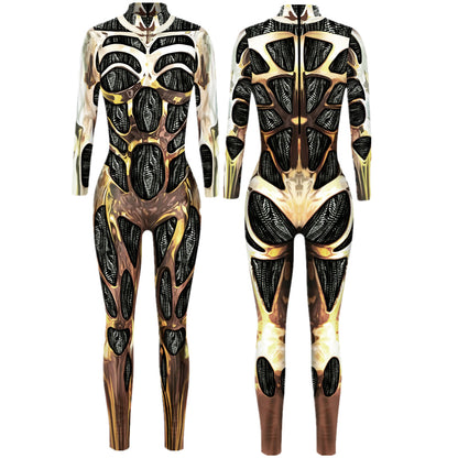 Robot Bodysuit Bodysuit Halloween Sexy — back view