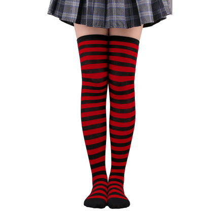 Striped Socks Hold-ups Women Over The Knee | Magic Stories