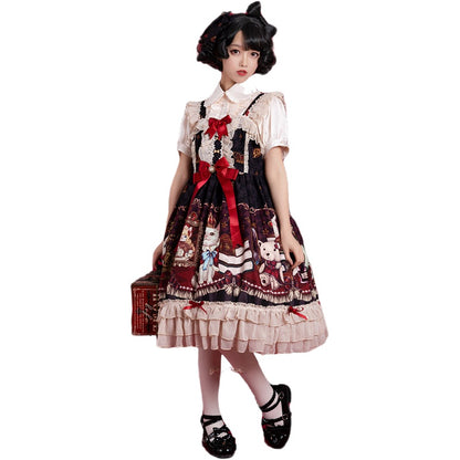 Lolita JSK Suspender Dress Japanese Lolita Dress Skirt Lo Lolita