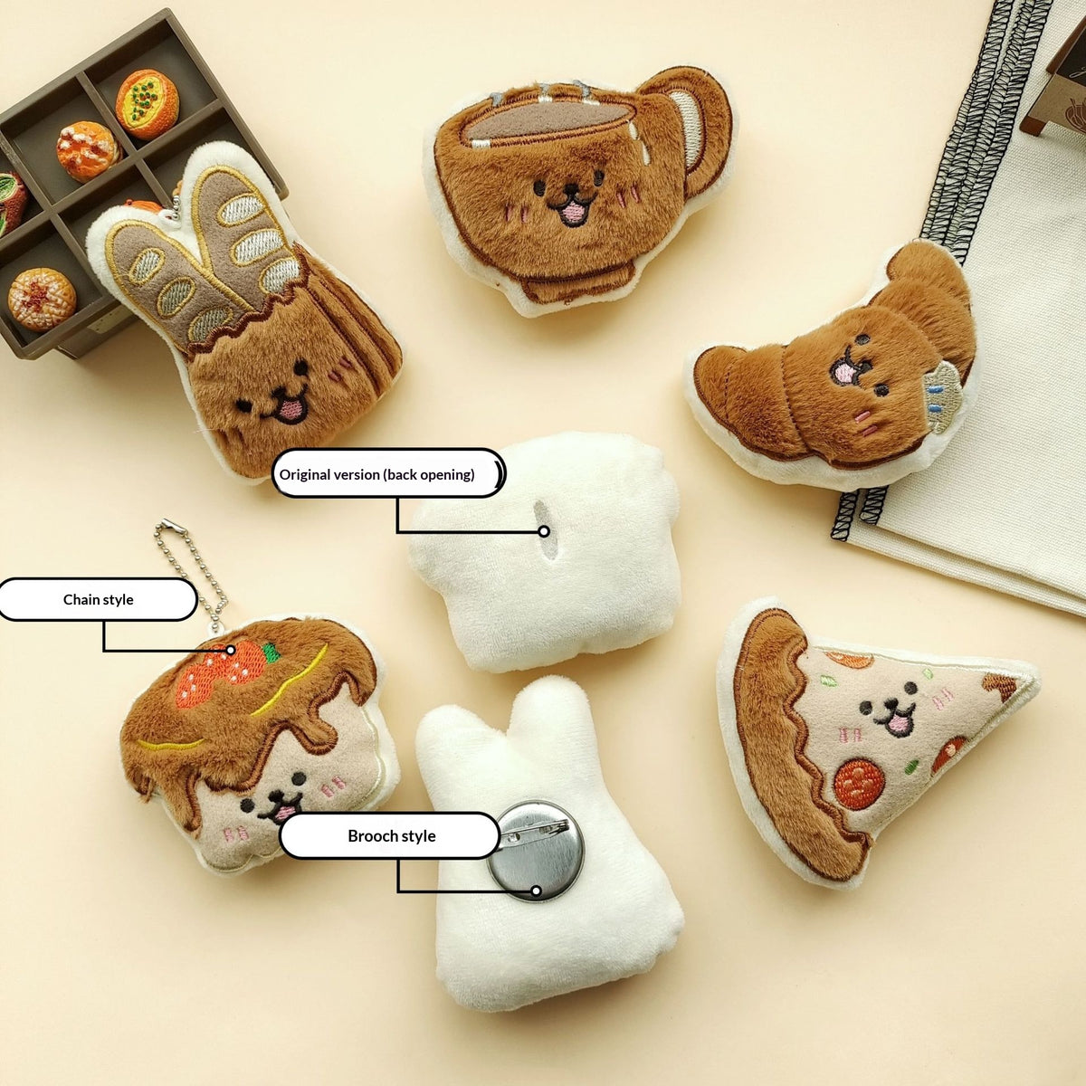 Original Cartoon Food-shaped Plush Charm | Magic Stories