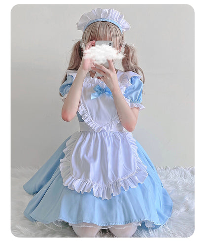 Maid Cute Lolita Dress Plus Size — back view