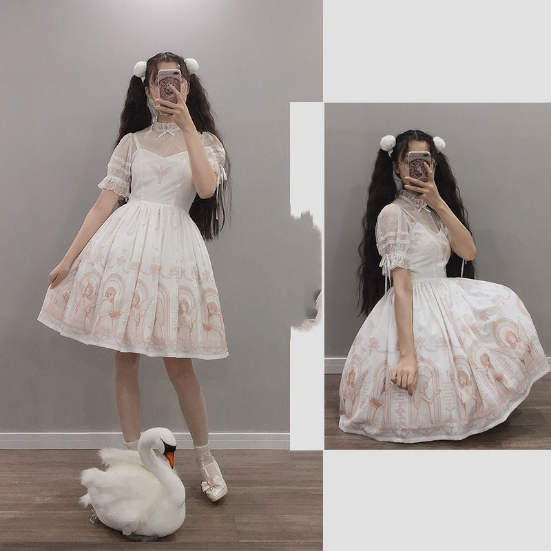 Lolita Gote Dress Lolita Suspender Dress — side view