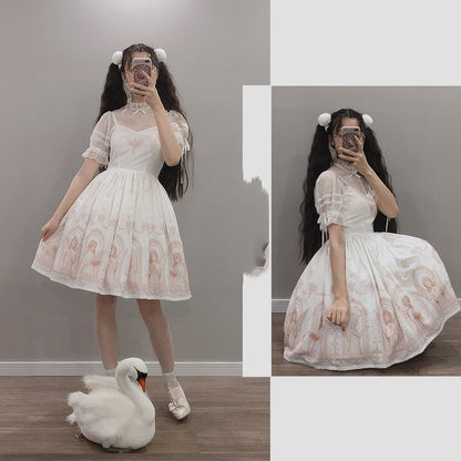 Lolita Gote Dress Lolita Suspender Dress — side view