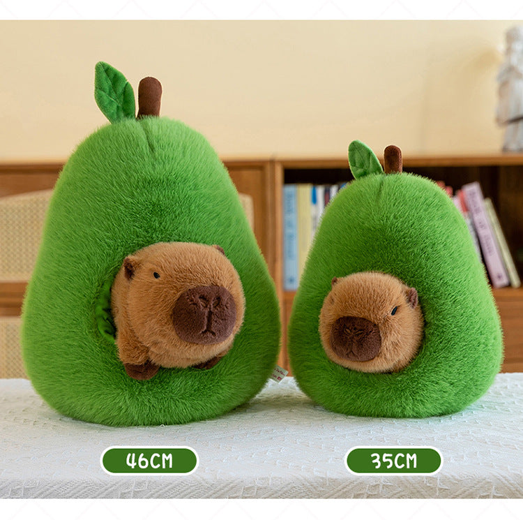 Plush Toy Avocado Capybara Pillow | Magic Stories
