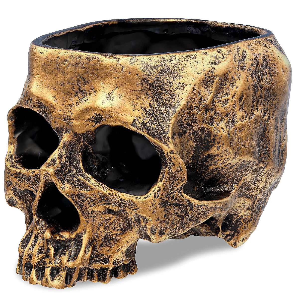 Halloween Prop Creative Resin Skull Flowerpot — scale reference