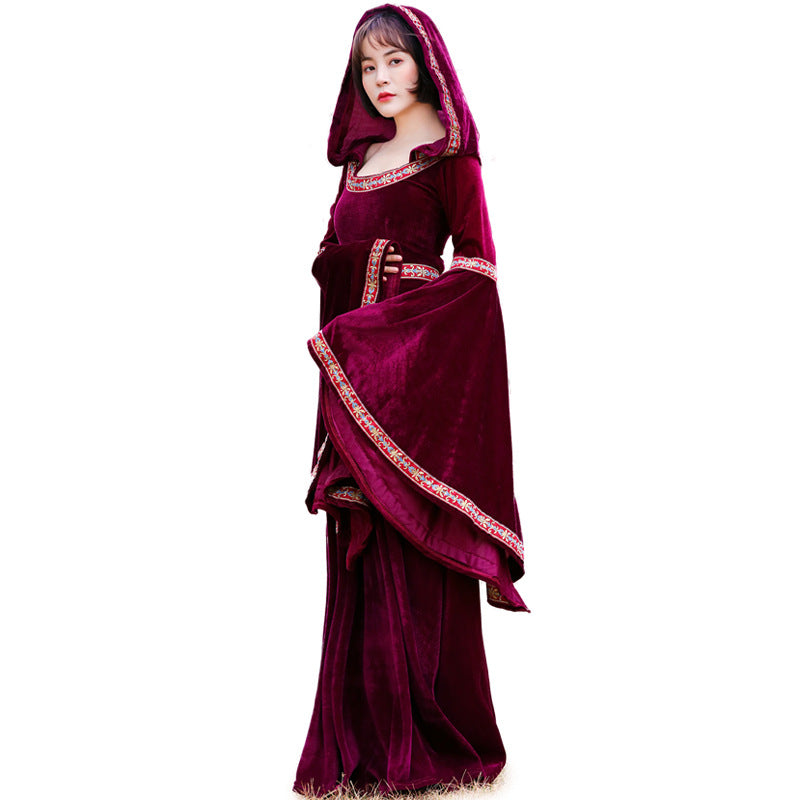 Halloween Retro Little Red Riding Hood Vampire Witch Costume — scale reference