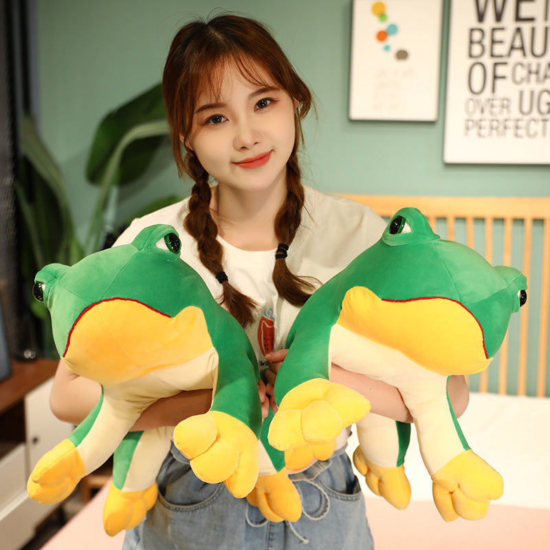 Simulation Frog Plush Toy Sleeping Rag Doll — detail
