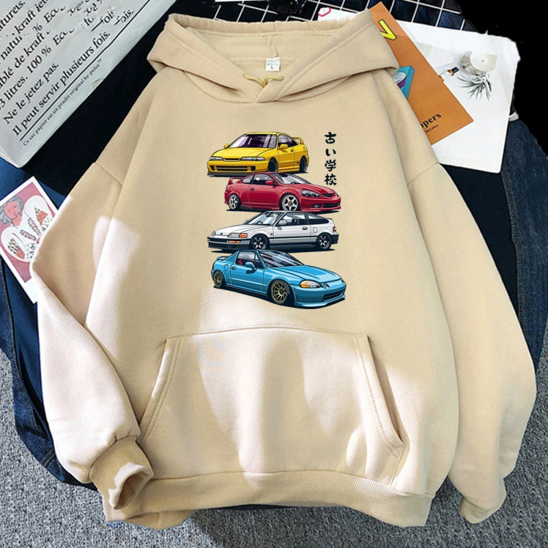 Anime Initial D Hoodie JDM Mix Civic CRX Integra Gedruck T Ho — back view