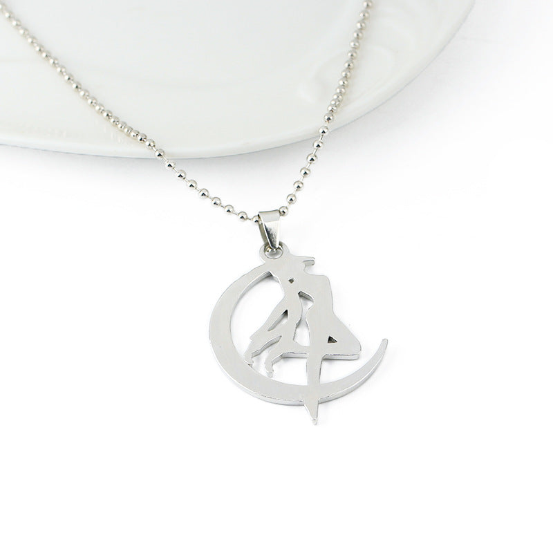 Sailor Moon Necklace Moon Rabbit Anime Anime Movie Accessories