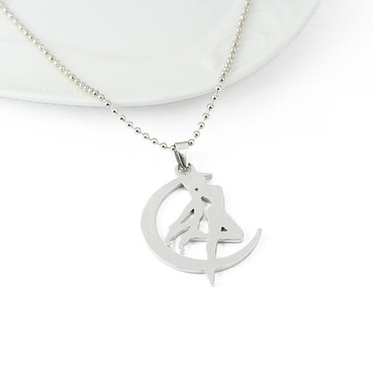Sailor Moon Necklace Moon Rabbit Anime Anime Movie Accessories