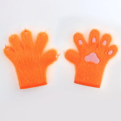 Handmade Cat's Paw Gloves Plush Meat Pad Cat Palm Props — scale reference