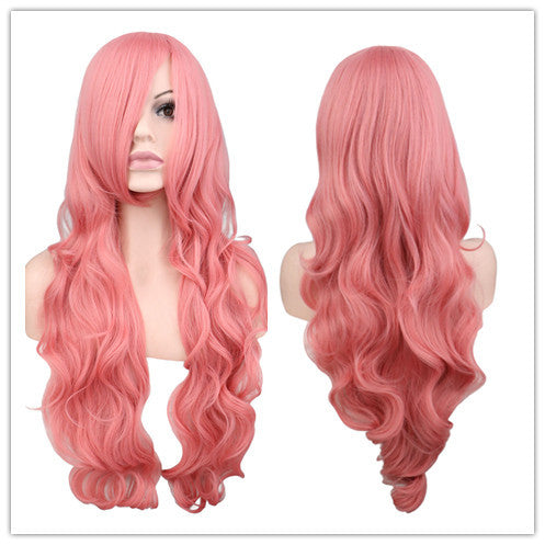 Mermaid Anime Cosplay Wig Dark Red Long Curly Hair — scale reference