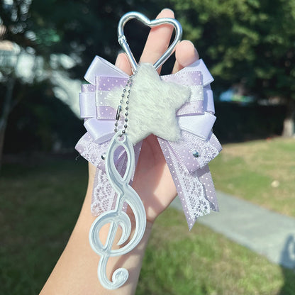 Anime-themed Bow-knot Keychain And Bag Charm | Magic Stories