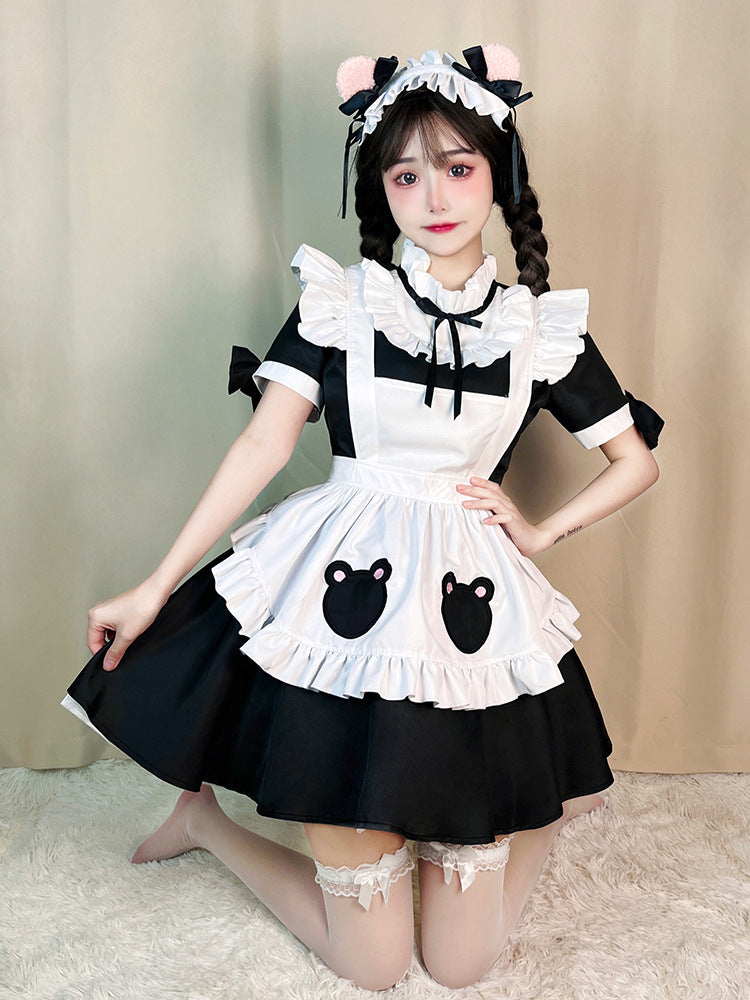 Cute Bear Maid Outfit COS Lolita Anime Performance Suit — back view