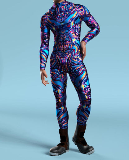 Halloween Tights 3D Digital Printing Cosplay One-piece Play Costume — scale reference