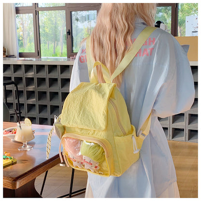 Lightweight And Cute Anime-style Backpack For Students — back view