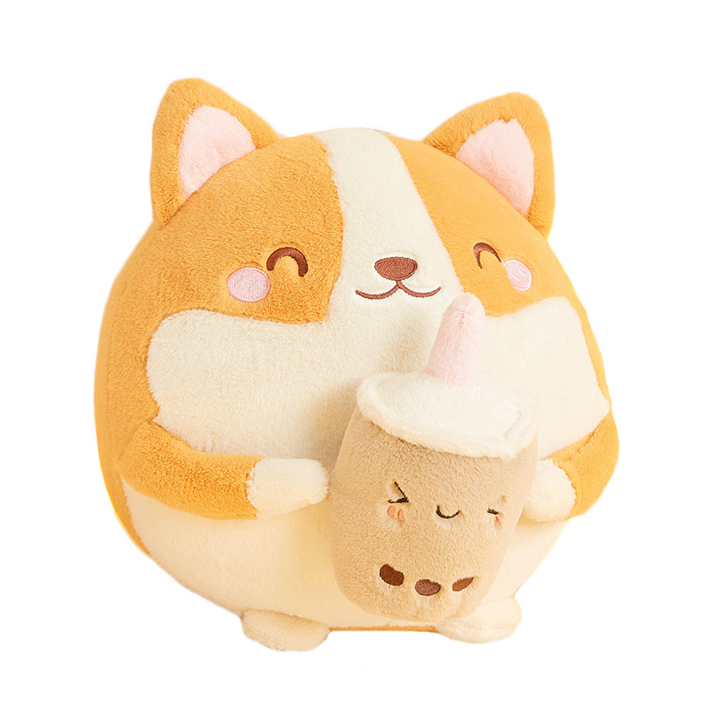 Cute Round Corgi Doll Milk Tea Shiba Inu | Magic Stories