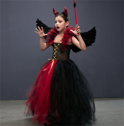 Halloween Little Devil Cosplay Gothic Dress — scale reference
