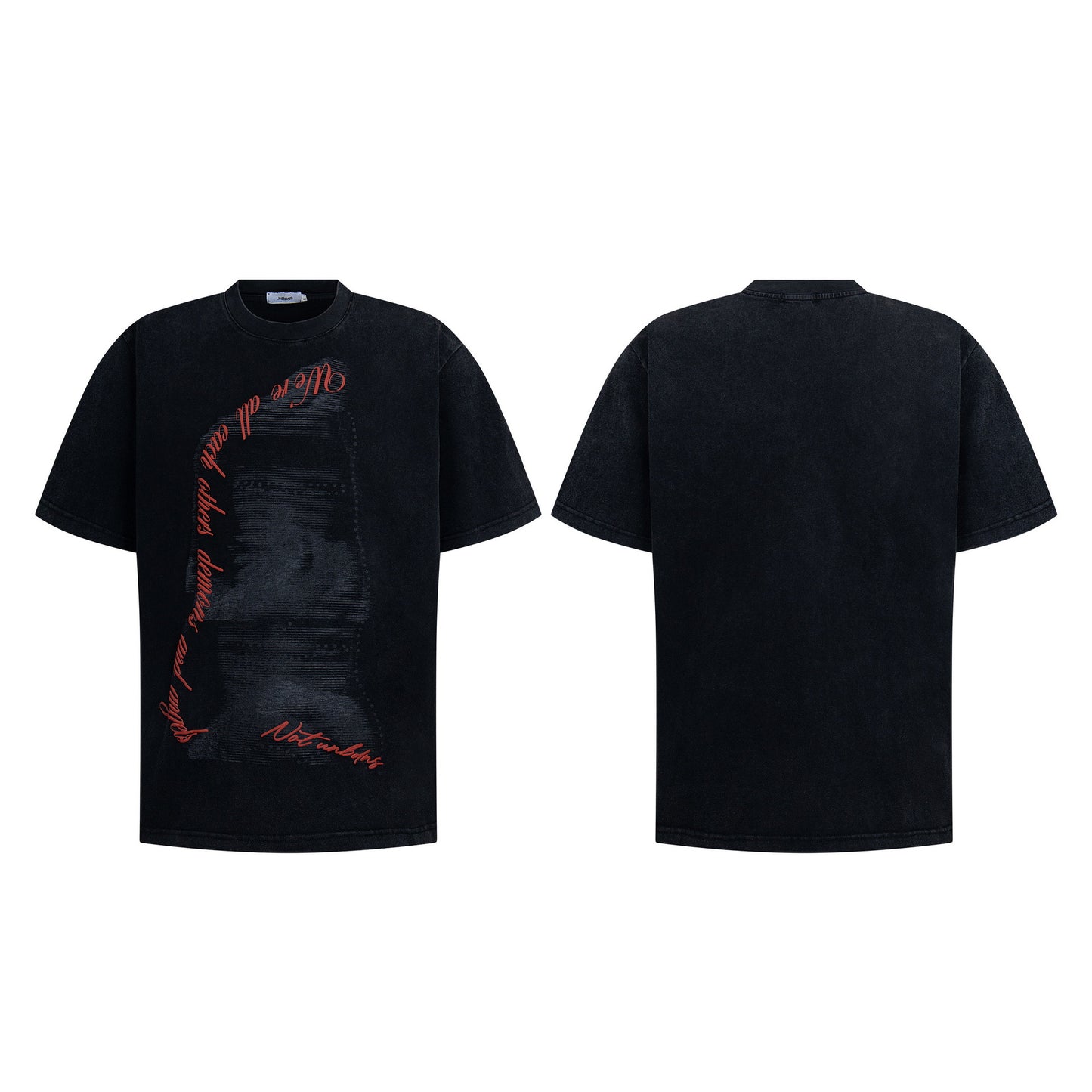 Men's Anime High-end Loose Short-sleeve T-shirt — back view