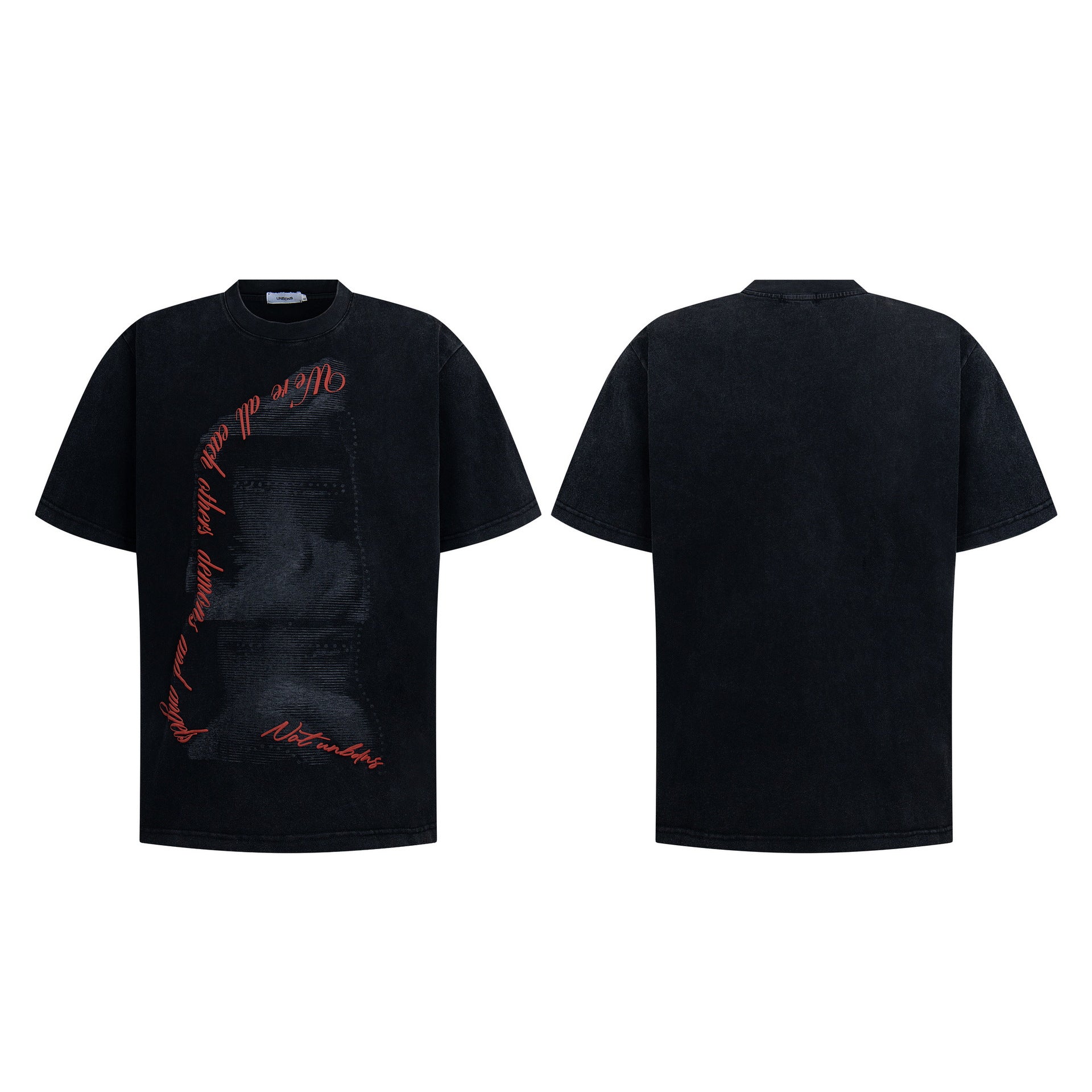 Men's Anime High-end Loose Short-sleeve T-shirt — back view