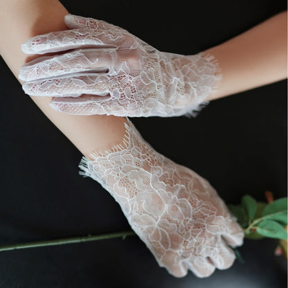 New Super Fairy White Lace Tulle Bride Photo | Magic Stories