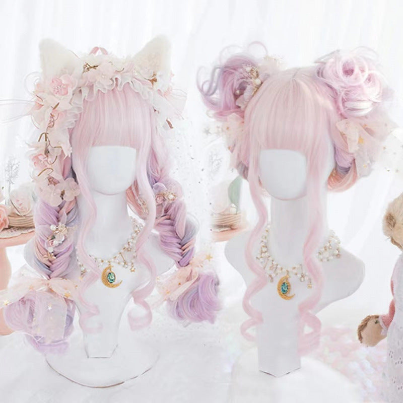 Creative And Versatile Japanese-style Lolita Long Curly Cosplay Wig — scale reference