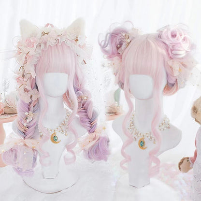 Creative And Versatile Japanese-style Lolita Long Curly Cosplay Wig — scale reference