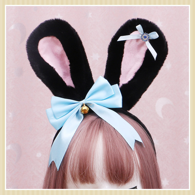 Lolita Animal Ears Accessories Diamond Bowknot Plush Rabbit Ears Headband — packaging