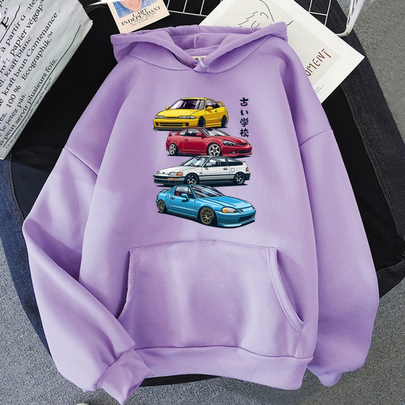 Anime Initial D Hoodie JDM Mix Civic CRX Integra Gedruck T Ho — back view