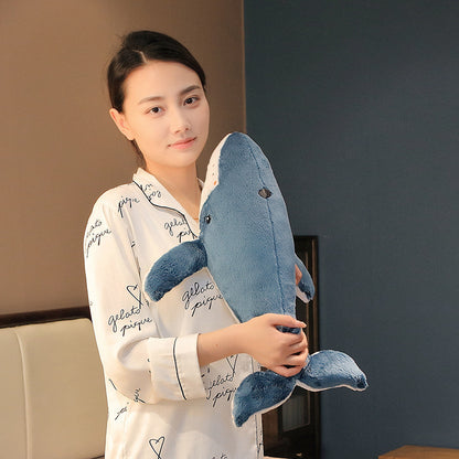 Cartoon Whale Shark Doll Plush Toys — back view