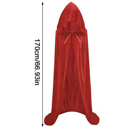 Halloween Hooded Velvet Cloak Robe Medieval | Magic Stories