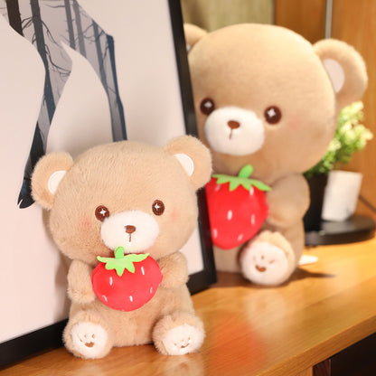 Strawberry Bear Plush Toy Doll — back view