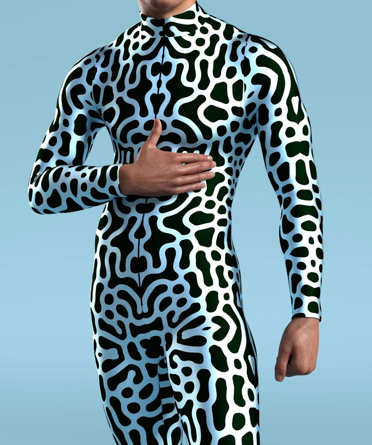 Tights 3D Digital Printing Cosplay One-piece Play Costume — side view